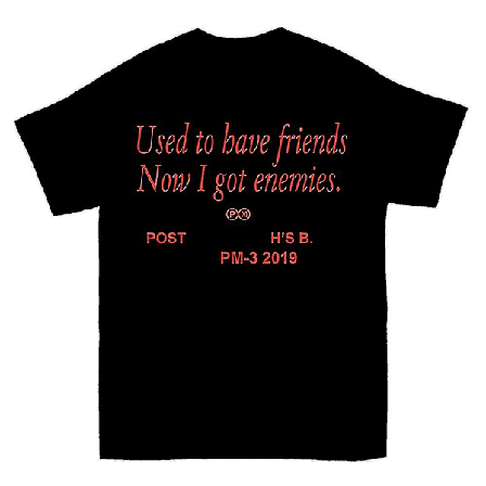 Post Malone Hollywoods blödande fiender enorm T-shirt