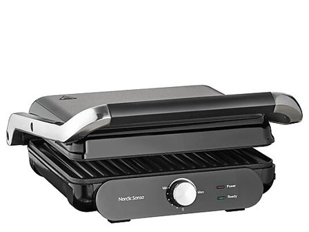 NORDIC SENSE Paninigrill avtagbare plater 2000w sort