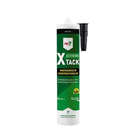 TEC7 Monteringslim X-Tack Sort 290ml