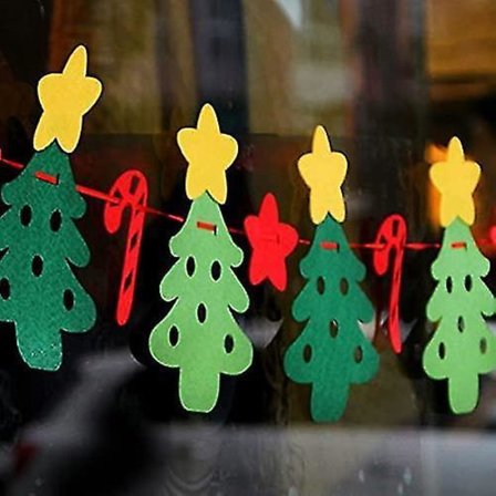 Julepynt Hængende Bunting Garland Banner