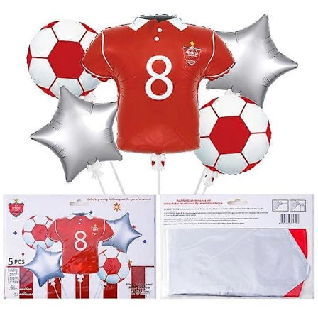 Fødselsdagsfestdekorationer til fodboldfans – 5 folieballoner til sportsfejringer