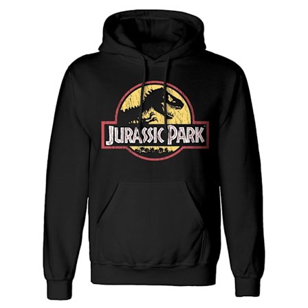 Jurassic Park Herr Classic Logo Hoodie XXL Svart