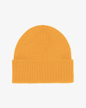 Merino Wool Beanie - Burned Yellow
