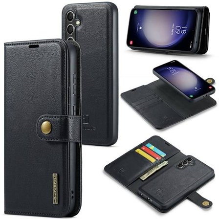 DG MING Kompatibel med Samsung A56 5G 2-i-1 Magnetisk Pung Etui - Sort Black-FD-