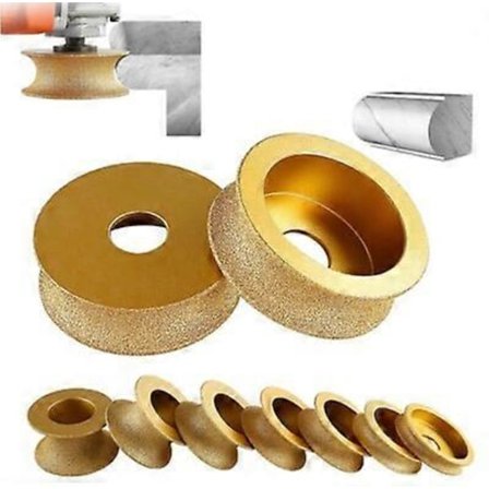 Diamantslibeskive til kant, 3 tommer, profil, håndhøjde 10 mm-50 mm til sten, fuld bullnose kant, diamant slibeskive