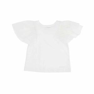 Monnalisa White Butterfly Sleeve T-Shirt 12 Years - Tops - 12 years - White