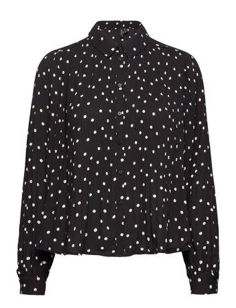 Vmdorit L/S Pleat Shirt Fd20 Black Vero Moda