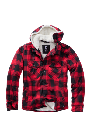 Jas Brandit Lumber Hooded Rood/Zwart S