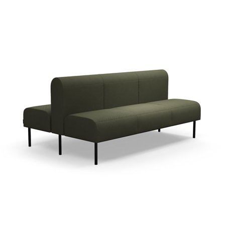 Modulsofa VARIETY, 3-Sitzer, doppelt, Stoff Blues CSII, olive