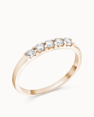Five-stone Ring Ellinore 18K Rose Gold - Engagement Rings & Wedding Rings from Vanbruun