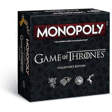 Game of Thrones-version av Monopol brädspel, spel för 6 personer, populärt serietema Monopol, familjespel