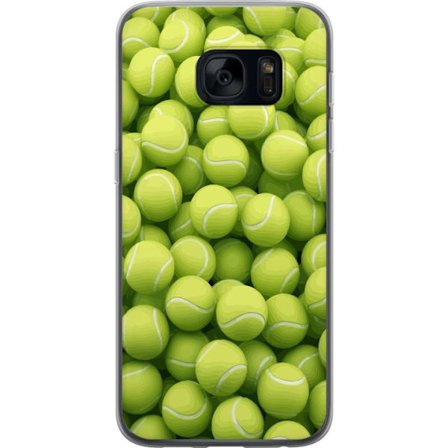 Kompatibel Mobilcover til Samsung Samsung Galaxy S7 Mønster af grønne tennisbolde i høj detalje, sporty motiv med gentagende tekstur og stærke far