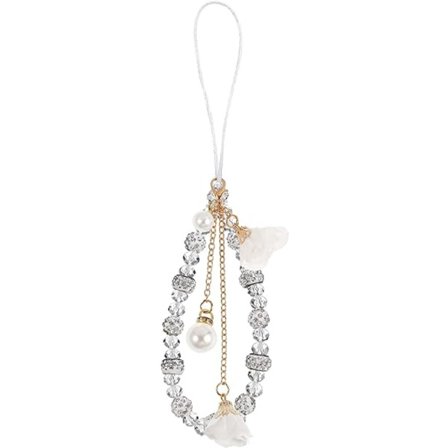 Mobiltelefonremmar Kreativ Kristallblomma Hänge Telefon Charm Halkfri Telefon Lanyard handledsrem för dekoration