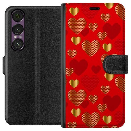 Kompatibelt Lommeboketui til Sony Sony Xperia 1 VII GoldenHearts