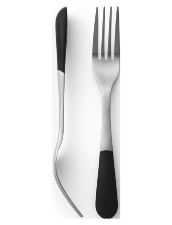 Design House Stockholm Stockholm Fork Dinner 2 Pcs Set - Silver - L:20CM