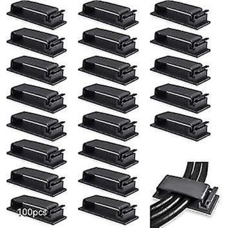 Kabelstyring 100 stk. Klips Klæbende Organizer Hjem Kontor
