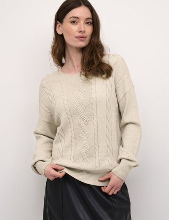 Cream Crdela Knit Pullover - Beige - XS