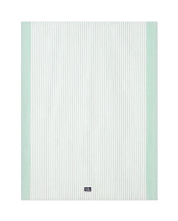 Lexington Stripet kjøkkenhåndkle i linblanding, grønn/hvit