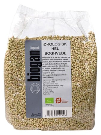Biogan Hel boghvede Ø 1 kg, Helse & Madvarer, Pasta, Ris & Bælgfrugter, Øvrigt