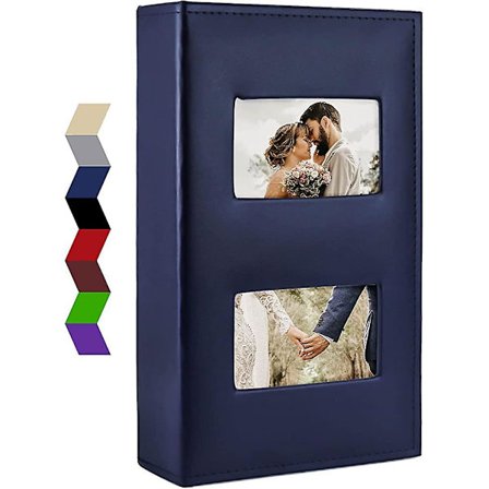 Fotoalbum 4x6 300 Lommer Lærrammeomslag Stor Kapasitet Pi