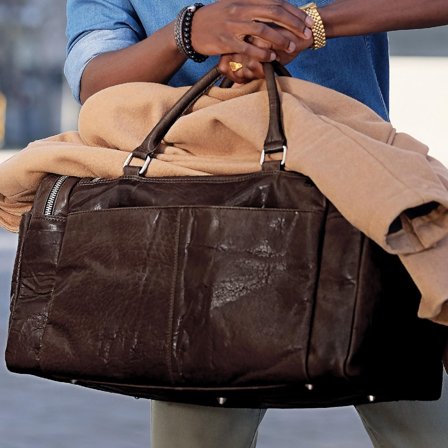 Montreal Brown Leather Travel Bag for Men - Leather bags