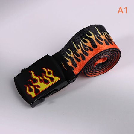 Hip Hop mote herre lerret belte Personlig Casual Flame Bel