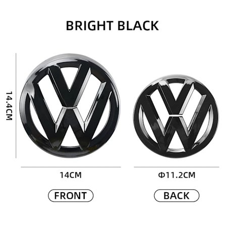 2 kpl/pari VW Volkswagen POLO 2011-2020 automerkki tarrat 123mm etusäleikön keskitunnus 113mm takaluukun tunnus
