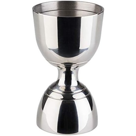 Baarimitta, 3 cl / 6 cl tuplamitta täyttöviivalla, korkealaatuinen