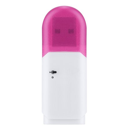 Mini Bluetooth 5.0 USB trådlös adapter ljudstereo mottagare med mikrofon (rosa)