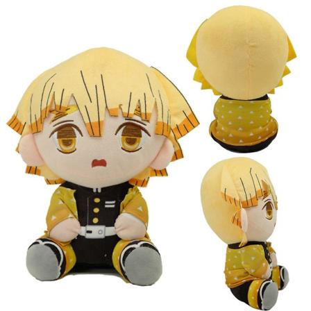 SQBB Ghost Slayer Anime Doll Plysch Doll Sittande Agatsuma Zenitsu