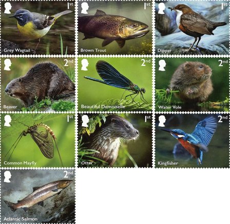 England 2023 - Flodens dyreliv - Postfrisk sæt 10v