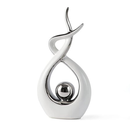 Koristeelliset veistokset olohuoneeseen, moderni minimalismi abstrakti käsityökeramiikka koriste, 31cm