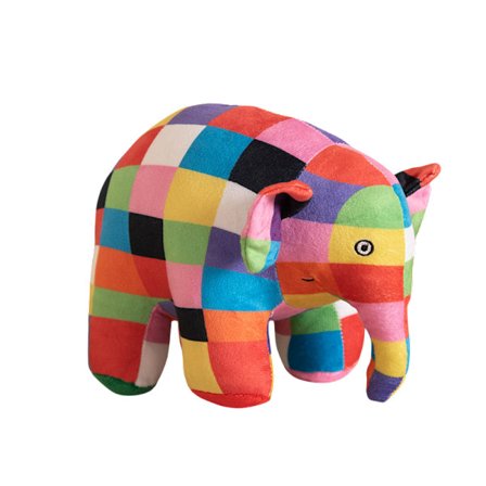 Elmerin värit Norsu pehmolelu, erittäin pehmeä ja värikäs pehmolelu