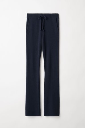 Soft Goat - Straight Pants - Women cashmere pants - XS - Navy