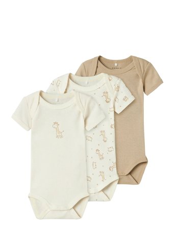 Nbnbody 3P Ss Jet Stream Giraffe Noos Beige Name It