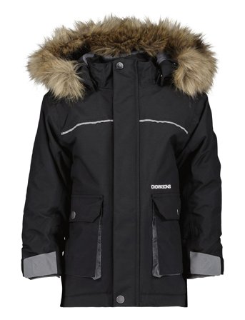 Didriksons Kure Kids Parka 6 - Black - 80