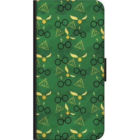 Kompatibelt Lommeboketui til Samsung Galaxy Note 10 Lite Harry Potter symboler briller gylden snopp dødelige relikvier magisk design med trollmannsføl
