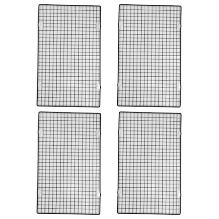 4 stk grillstativ i rustfritt stål, kjølehylle, kakeform, bakehylle for kjøkken