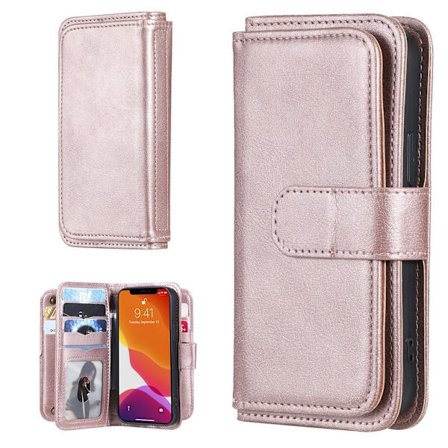 iPhone 13 Mini fodral med 10 fickor - Rosa