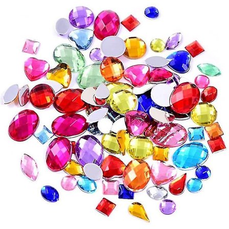 Jalokivisetti 800 osaa Strassit Akryyli Askarteluun Värikkäät Strassit