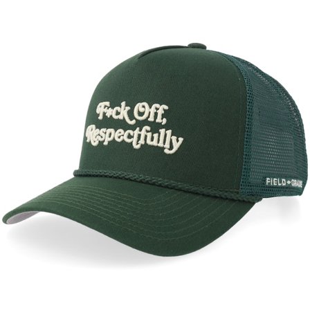 Field Grade - Grün trucker Cap - Respectfully Fg Green Twill Mesh A-Frame Trucker @ Hatstore