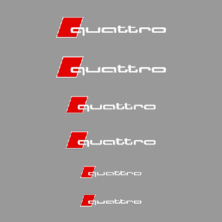 6 stk./sett Bil Styling Bremsekaliper Deksel Dekorative Dekaler Klistremerke For A3 A4 A5 A6 Q3 Q5 Q7 Rs3 Rs4 Rs5 Rs6 Rs7 Sport