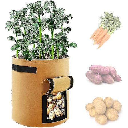 Potetvekstposer. Grønnsakvekstposer. Planteposer i stoff for tomater. Potetplantepose