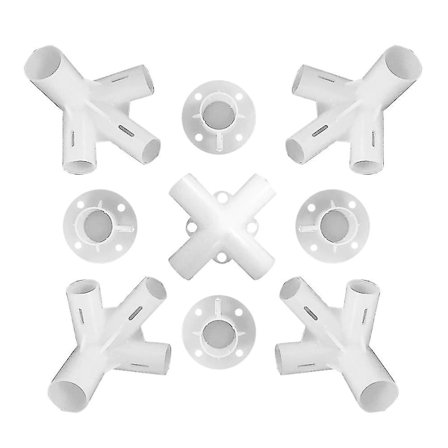 9 reservdelar för 3x3m paviljong markis tält fötter hörn mittkontakt 25/19mm