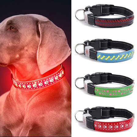 USB Laddningsbart Hundhalsband Ljus Luminous Blinkande Lysande