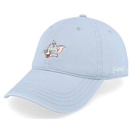 Capslab - Blå unconstructed Kasket - Tom & Jerry Tom Grey Dad Cap @ Hatstore