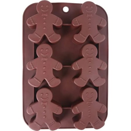 Generisk silikonform för choklad pepparkaksgubbe, diskmaskinsäker