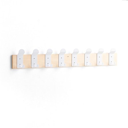 Knagerække ANNIE, 8 kroge, hvid