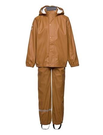 Pu Rain W. Susp. Recycled Outerwear Rainwear Rainwear Sets Brown Mikk-line