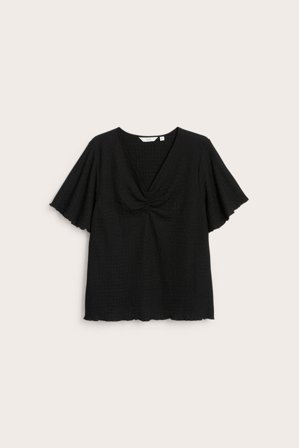Kappahl | Top o wyraźnej strukturze Czarne XL | Czarne